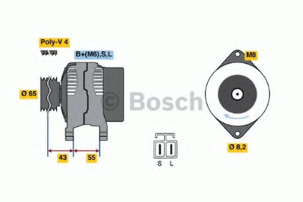 BOSCH 0 986 042 891 Генератор для HYUNDAI (Хендай) BOSCH 0 986 042 891 Генератор для HYUNDAI (Хендай)