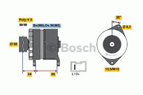 BOSCH 0 986 043 151 Генератор XUD9 для ROVER 400 (Ровер 400) BOSCH 0 986 043 151 Генератор XUD9 для ROVER 400 (Ровер 400)