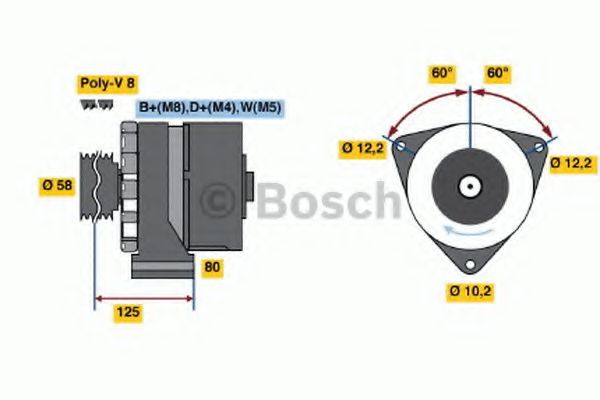 BOSCH 0 986 043 890 Генератор для MERCEDES-BENZ CITO (Мэрcэдэс-бэнз Cито) BOSCH 0 986 043 890 Генератор для MERCEDES-BENZ CITO (Мэрcэдэс-бэнз Cито)