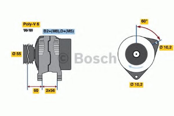 BOSCH 0 986 044 030 Генератор 
