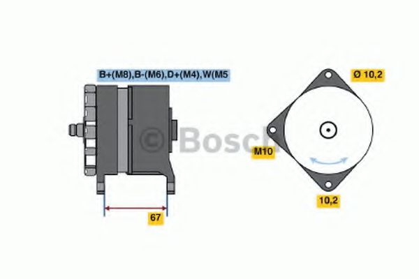 BOSCH 0 986 044 070 Генератор 