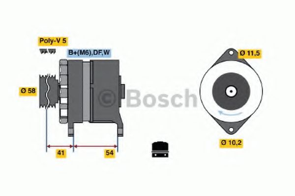 BOSCH 0 986 044 280 Генератор 