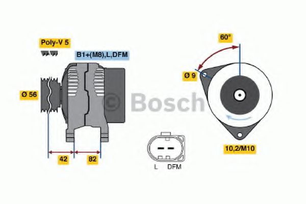 BOSCH 0 986 044 300 Генератор 