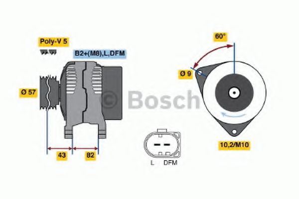 BOSCH 0 986 044 310 Генератор 