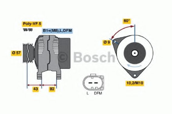 BOSCH 0 986 044 320 Генератор 
