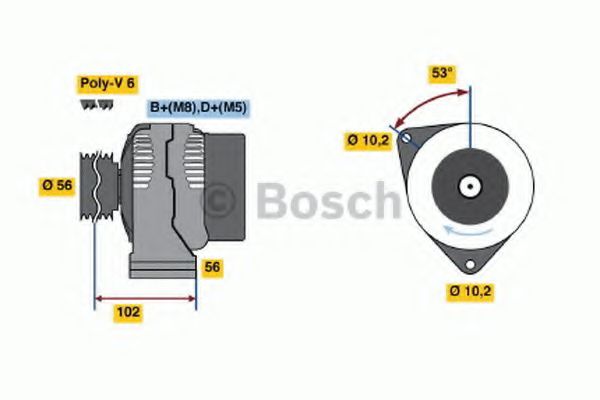 BOSCH 0 986 044 370 Генератор 