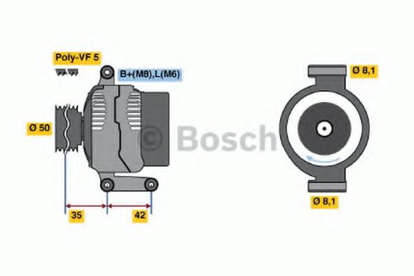 BOSCH 0 986 045 181 Генератор M 166. 990 для MERCEDES-BENZ A-CLASS (Мэрcэдэс-бэнз А класс) BOSCH 0 986 045 181 Генератор M 166. 990 для MERCEDES-BENZ A-CLASS (Мэрcэдэс-бэнз А класс)