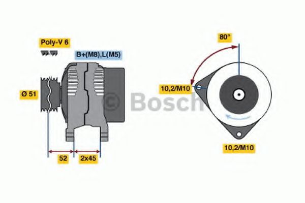 BOSCH 0 986 045 211 Генератор 120 для PEUGEOT (Пежо) BOSCH 0 986 045 211 Генератор 120 для PEUGEOT (Пежо)