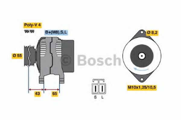 BOSCH 0 986 045 511 Генератор для MAZDA FAMILIA V (Мазда Фамилиа v) BOSCH 0 986 045 511 Генератор для MAZDA FAMILIA V (Мазда Фамилиа v)