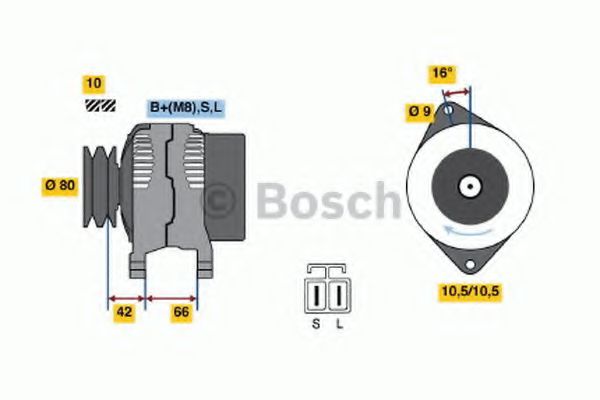 BOSCH 0 986 045 541 Генератор 2161263 для MAZDA B-SERIE (Мазда Б-сэриэ) BOSCH 0 986 045 541 Генератор 2161263 для MAZDA B-SERIE (Мазда Б-сэриэ)