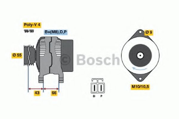 BOSCH 0 986 045 551 Генератор 325363 для MAZDA 323 F/P VI (Мазда 323 ф/п vи) BOSCH 0 986 045 551 Генератор 325363 для MAZDA 323 F/P VI (Мазда 323 ф/п vи)