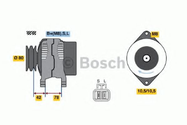 BOSCH 0 986 045 681 Генератор TD27 для NISSAN D 21 (Ниссан Д 21) BOSCH 0 986 045 681 Генератор TD27 для NISSAN D 21 (Ниссан Д 21)