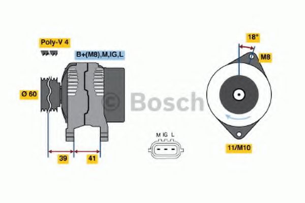 BOSCH 0 986 045 811 Генератор для TOYOTA FUN CARGO (Тойота/тоета Фун cарго) BOSCH 0 986 045 811 Генератор для TOYOTA FUN CARGO (Тойота/тоета Фун cарго)