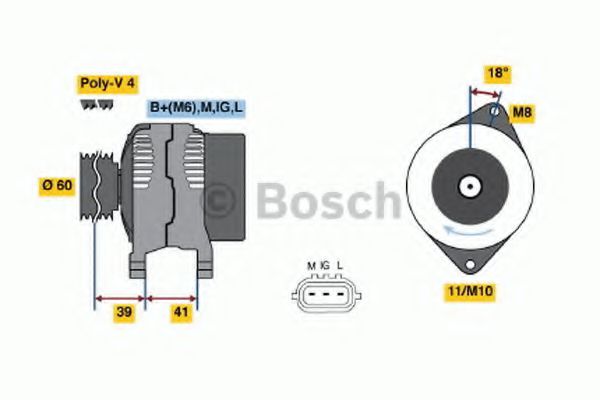 BOSCH 0 986 045 821 Генератор для TOYOTA FUN CARGO (Тойота/тоета Фун cарго) BOSCH 0 986 045 821 Генератор для TOYOTA FUN CARGO (Тойота/тоета Фун cарго)