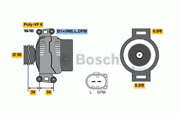 BOSCH 0 986 046 180 Генератор для VOLKSWAGEN JETTA IV (Фольксваген Джетта 4) BOSCH 0 986 046 180 Генератор для VOLKSWAGEN JETTA IV (Фольксваген Джетта 4)