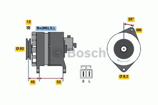 BOSCH 0 986 046 401 Генератор для автомобилей без ABS для MITSUBISHI COLT/RODEO (Митсубиши/митсубиси Cолт/родэо) BOSCH 0 986 046 401 Генератор для автомобилей без ABS для MITSUBISHI COLT/RODEO (Митсубиши/митсубиси Cолт/родэо)