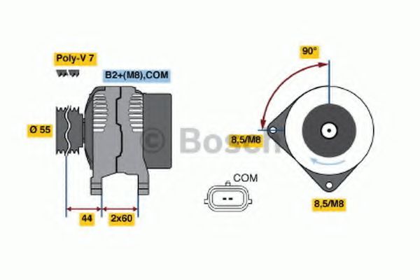 BOSCH 0 986 046 440 Генератор D4F 742 для RENAULT (Рено) BOSCH 0 986 046 440 Генератор D4F 742 для RENAULT (Рено)