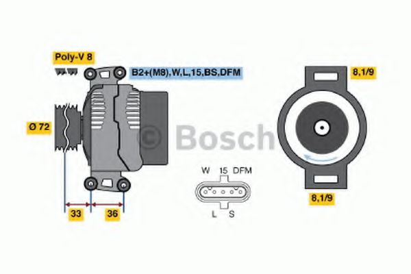BOSCH 0 986 046 580 Генератор для SCANIA P,G,R,T (Сканиа П,г,р,т) BOSCH 0 986 046 580 Генератор для SCANIA P,G,R,T (Сканиа П,г,р,т)