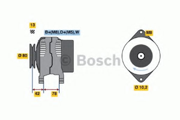 BOSCH 0 986 047 200 Генератор для NISSAN ATLEON (Ниссан Атлеон) BOSCH 0 986 047 200 Генератор для NISSAN ATLEON (Ниссан Атлеон)