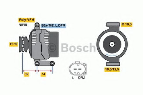 BOSCH 0 986 047 910 Генератор 09 2011 для FORD TRANSIT NEO (Форд Трансит нэо) BOSCH 0 986 047 910 Генератор 09 2011 для FORD TRANSIT NEO (Форд Трансит нэо)