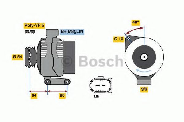 BOSCH 0 986 047 930 Генератор для VOLVO (Вольво) BOSCH 0 986 047 930 Генератор для VOLVO (Вольво)