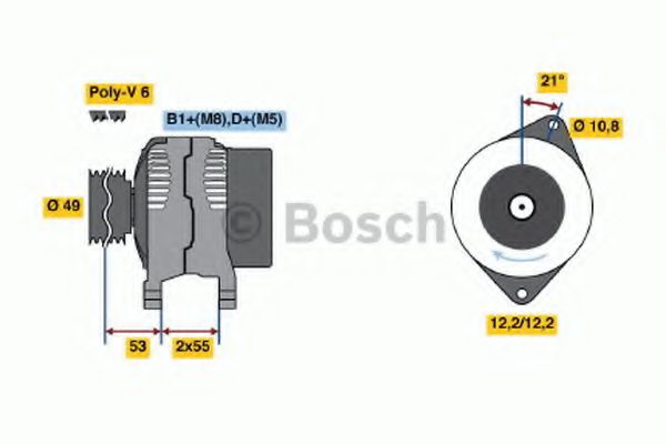 BOSCH 0 986 048 030 Генератор для ALFA ROMEO 147 (Альфа ромео 147) BOSCH 0 986 048 030 Генератор для ALFA ROMEO 147 (Альфа ромео 147)