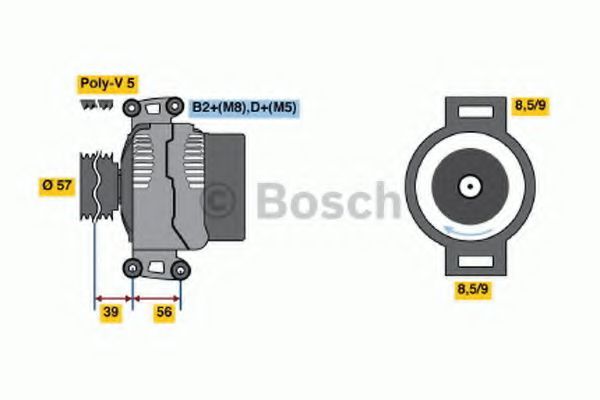 BOSCH 0 986 048 620 Генератор для ALFA ROMEO BRERA (Альфа ромео Брэра) BOSCH 0 986 048 620 Генератор для ALFA ROMEO BRERA (Альфа ромео Брэра)