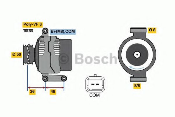 BOSCH 0 986 048 740 Генератор EP3 для PEUGEOT 308 (Пежо 308) BOSCH 0 986 048 740 Генератор EP3 для PEUGEOT 308 (Пежо 308)