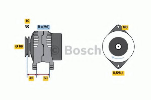 BOSCH 0 986 049 051 Генератор F8CV для CHEVROLET SPARK (Шевроле Спарк) BOSCH 0 986 049 051 Генератор F8CV для CHEVROLET SPARK (Шевроле Спарк)