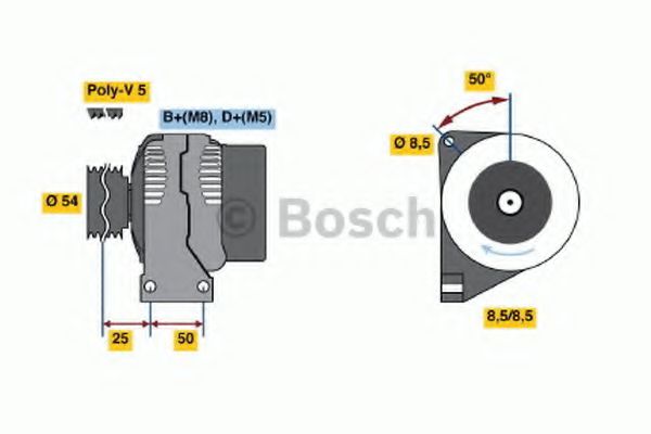 BOSCH 0 986 049 081 Генератор 70 для FIAT 500 (Фиат 500) BOSCH 0 986 049 081 Генератор 70 для FIAT 500 (Фиат 500)