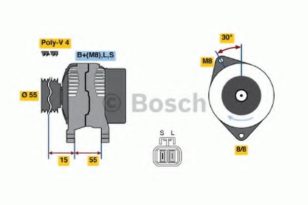 BOSCH 0 986 049 191 Генератор для HYUNDAI LAVITA (Хендай Лаvита) BOSCH 0 986 049 191 Генератор для HYUNDAI LAVITA (Хендай Лаvита)