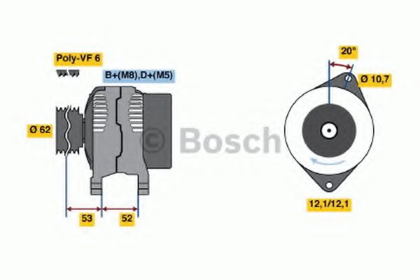 BOSCH 0 986 049 231 Генератор 100 для LANCIA MUSA (Лансиа/лянча Муса) BOSCH 0 986 049 231 Генератор 100 для LANCIA MUSA (Лансиа/лянча Муса)