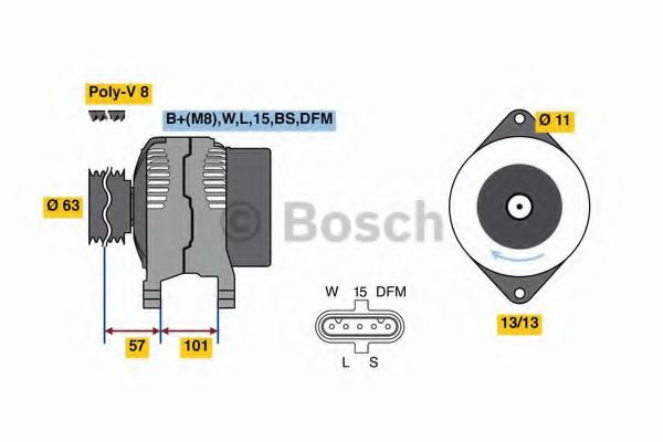 BOSCH 0 986 049 360 Генератор для VOLVO FH 12 (Вольво Фх 12) BOSCH 0 986 049 360 Генератор для VOLVO FH 12 (Вольво Фх 12)