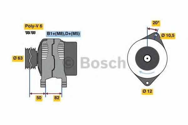 BOSCH 0 986 049 420 Генератор для FIAT PUNTO (Фиат Пунто) BOSCH 0 986 049 420 Генератор для FIAT PUNTO (Фиат Пунто)