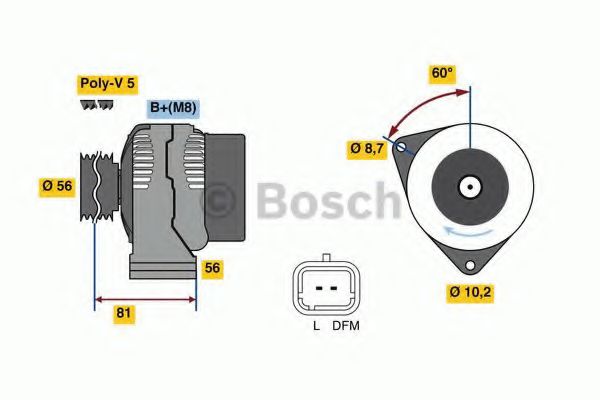BOSCH 0 986 049 630 Генератор 80 для PEUGEOT PARTNER PATAGONICA / URBANA (Пежо Партнер патагоника / урбана) BOSCH 0 986 049 630 Генератор 80 для PEUGEOT PARTNER PATAGONICA / URBANA (Пежо Партнер патагоника / урбана)