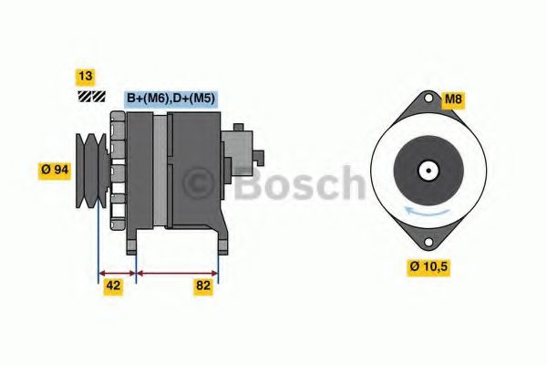 BOSCH 0 986 049 850 Генератор для NISSAN (Ниссан) BOSCH 0 986 049 850 Генератор для NISSAN (Ниссан)