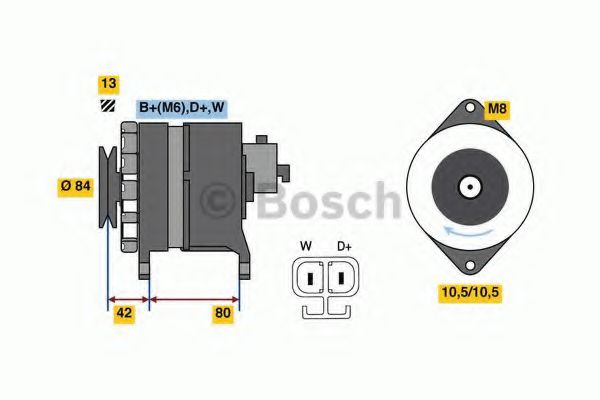 BOSCH 0 986 049 870 Генератор для NISSAN (Ниссан) BOSCH 0 986 049 870 Генератор для NISSAN (Ниссан)