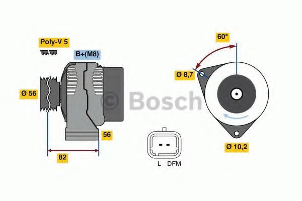 BOSCH 0 986 049 910 Генератор для PEUGEOT PARTNER PATAGONICA / URBANA (Пежо Партнер патагоника / урбана) BOSCH 0 986 049 910 Генератор для PEUGEOT PARTNER PATAGONICA / URBANA (Пежо Партнер патагоника / урбана)