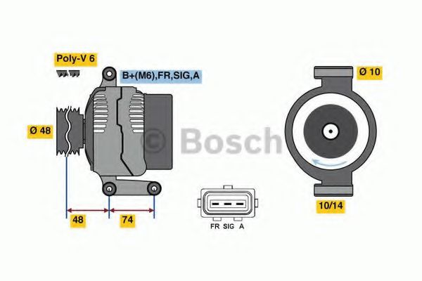 BOSCH 0 986 049 980 Генератор для FORD FOCUS II (Форд Фокус 2) BOSCH 0 986 049 980 Генератор для FORD FOCUS II (Форд Фокус 2)