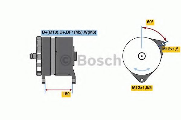 BOSCH 0 986 080 360 Генератор для MERCEDES-BENZ ZETROS (Мэрcэдэс-бэнз Зэтрос) BOSCH 0 986 080 360 Генератор для MERCEDES-BENZ ZETROS (Мэрcэдэс-бэнз Зэтрос)