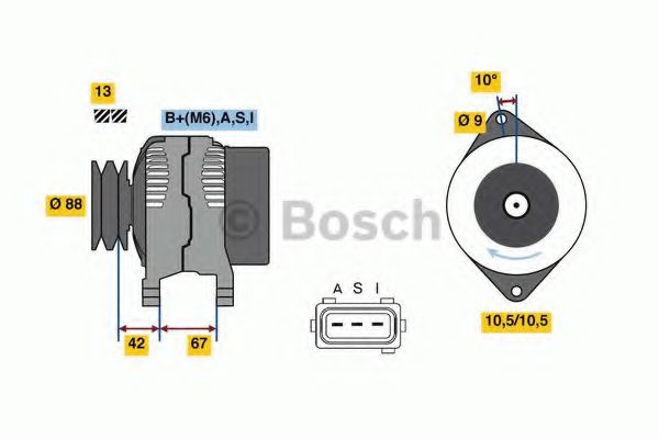 BOSCH 0 986 080 390 Генератор для MAZDA B-SERIE (Мазда Б-сэриэ) BOSCH 0 986 080 390 Генератор для MAZDA B-SERIE (Мазда Б-сэриэ)