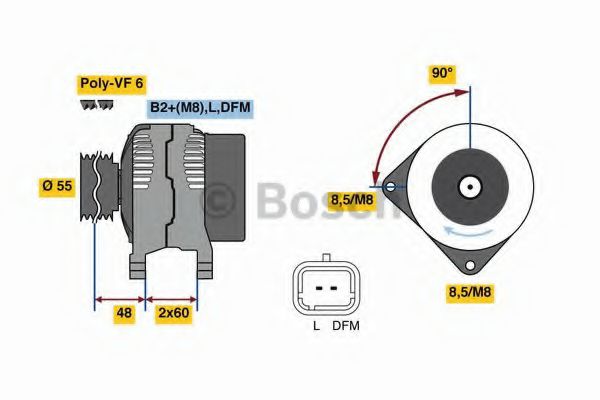 BOSCH 0 986 080 400 Генератор для NISSAN (Ниссан) BOSCH 0 986 080 400 Генератор для NISSAN (Ниссан)