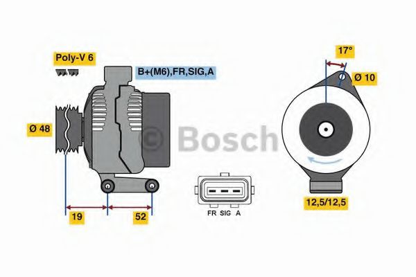 BOSCH 0 986 080 440 Генератор для FORD FIESTA V (Форд Фиеста 5) BOSCH 0 986 080 440 Генератор для FORD FIESTA V (Форд Фиеста 5)