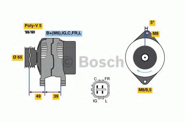 BOSCH 0 986 080 570 Генератор для HONDA FIT III (Хонда Фит 3) BOSCH 0 986 080 570 Генератор для HONDA FIT III (Хонда Фит 3)