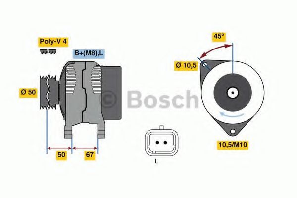 BOSCH 0 986 080 720 Генератор для NISSAN MICRA CC (Ниссан Микра сс) BOSCH 0 986 080 720 Генератор для NISSAN MICRA CC (Ниссан Микра сс)