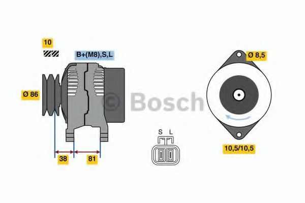 BOSCH 0 986 080 740 Генератор 12 2011 для NISSAN PICKUP / NP300 III (Ниссан Пиcкуп / нп300 3) BOSCH 0 986 080 740 Генератор 12 2011 для NISSAN PICKUP / NP300 III (Ниссан Пиcкуп / нп300 3)