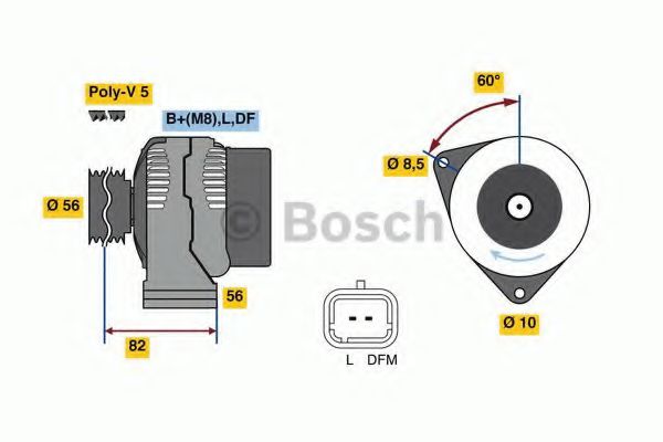 BOSCH 0 986 080 780 Генератор для PEUGEOT PARTNER PATAGONICA / URBANA (Пежо Партнер патагоника / урбана) BOSCH 0 986 080 780 Генератор для PEUGEOT PARTNER PATAGONICA / URBANA (Пежо Партнер патагоника / урбана)
