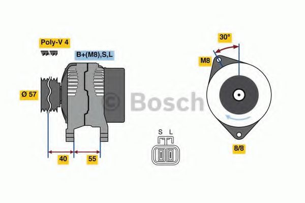 BOSCH 0 986 080 790 Генератор для HYUNDAI LAVITA (Хендай Лаvита) BOSCH 0 986 080 790 Генератор для HYUNDAI LAVITA (Хендай Лаvита)