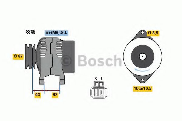 BOSCH 0 986 080 860 Генератор для NISSAN SAFARI V (Ниссан Сафари v) BOSCH 0 986 080 860 Генератор для NISSAN SAFARI V (Ниссан Сафари v)