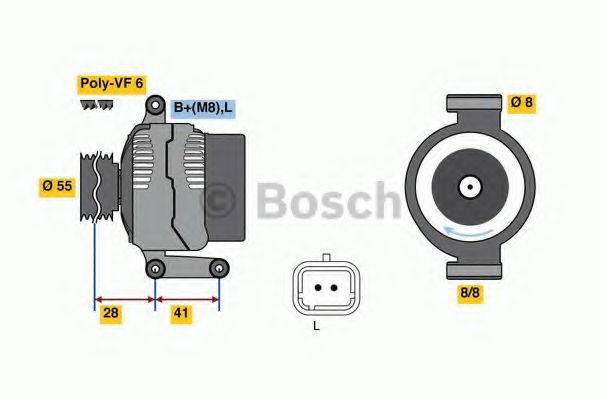 BOSCH 0 986 080 930 Генератор для автомобилей с кондиционером для RENAULT SCNIC I (Рено Сценик и) BOSCH 0 986 080 930 Генератор для автомобилей с кондиционером для RENAULT SCNIC I (Рено Сценик и)